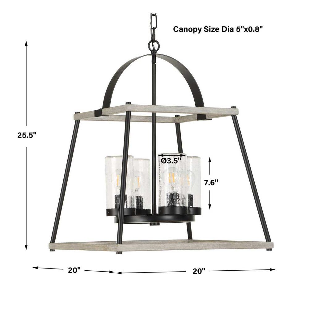 Edgecomb Lantern Indoor Outdoor Four Light Pendant