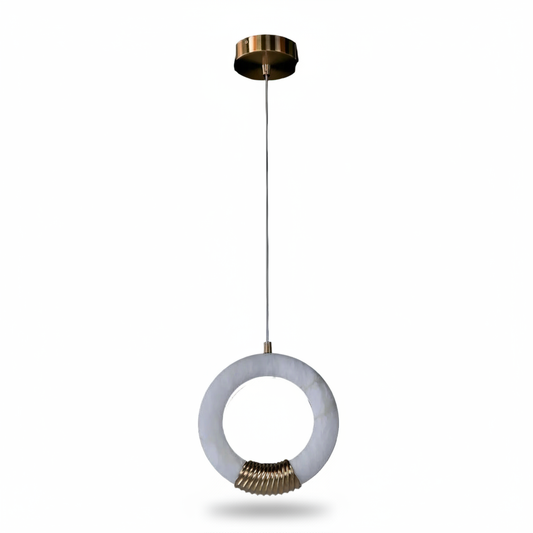Bangela Medium Pendant Antique Brass Alabaster Lighting