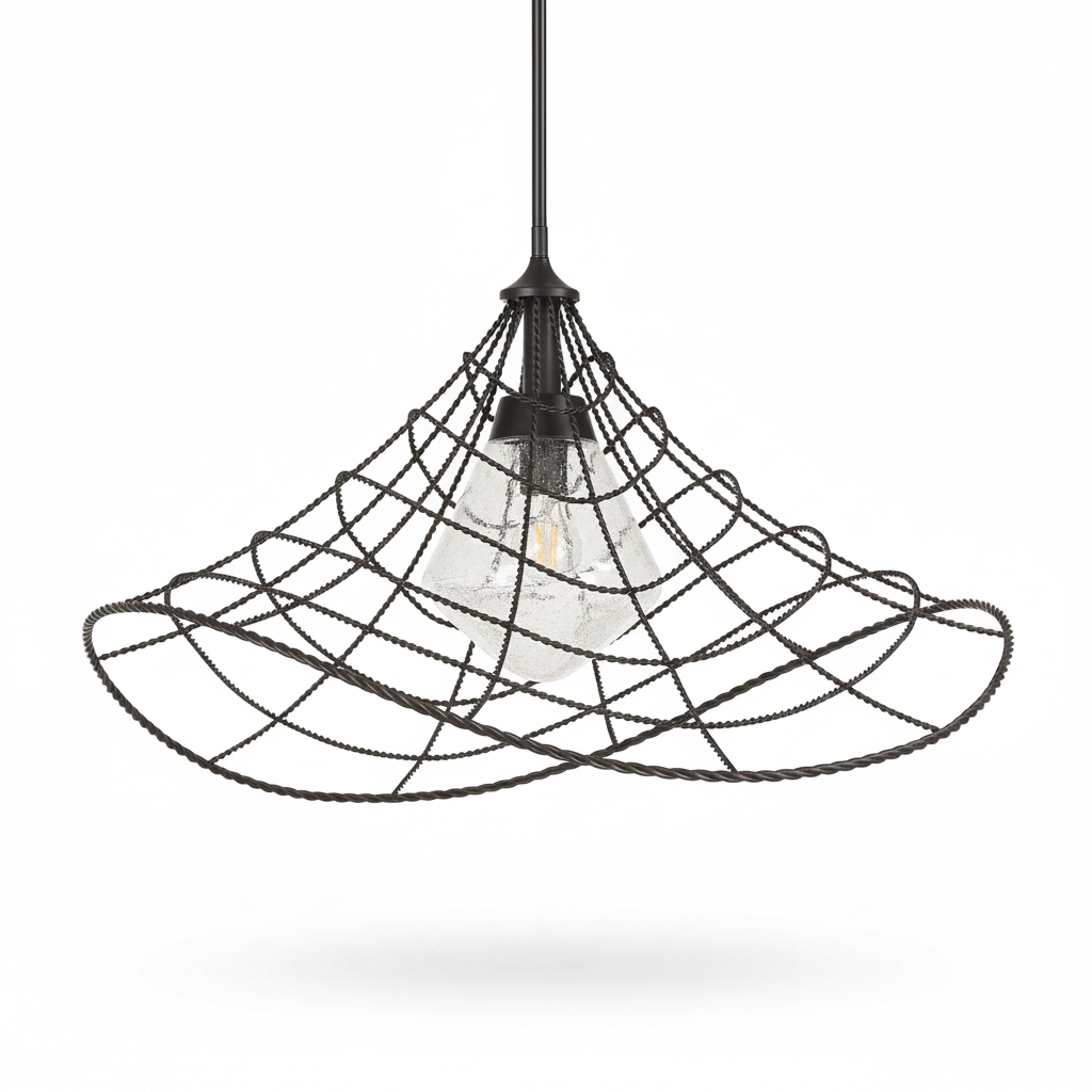 Whirlwind Bronze Twisted Metal Indoor Outdoor Pendant